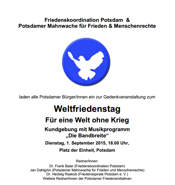 Weltfriedenstag 2015