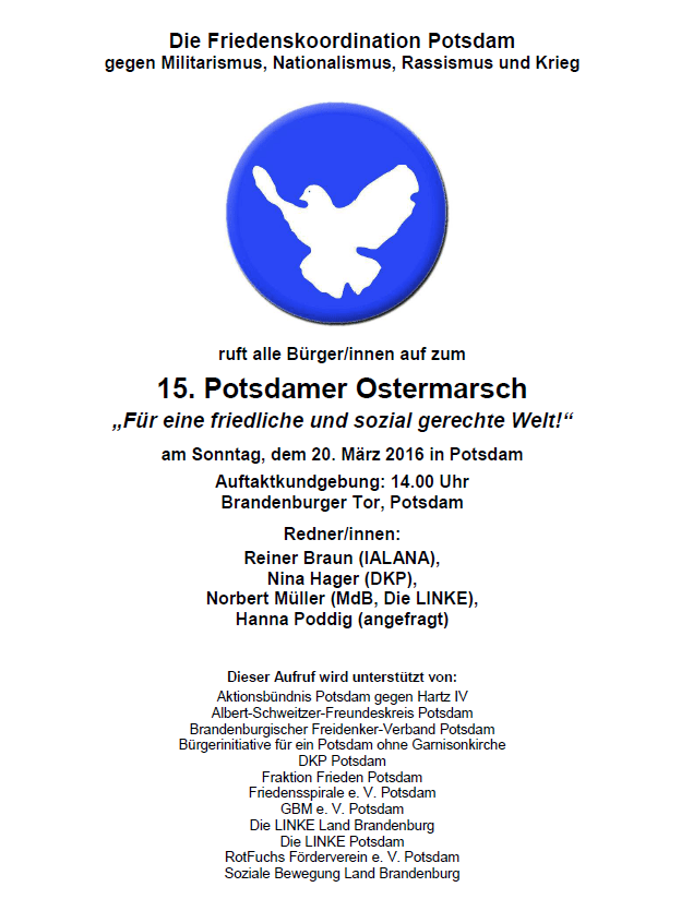 20.03.2016 - Potsdamer Ostermarsch 2016