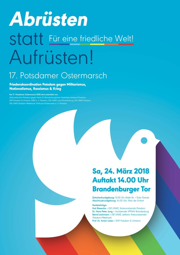 Plakat 17. Potsdamer Ostermarsch - 24.03.2018